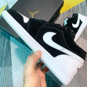 Giày Jordan 1 Low Black White Diamond