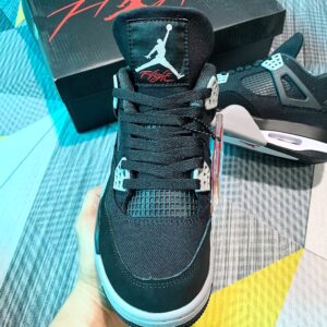 Giày Jordan 4 Black Canvas