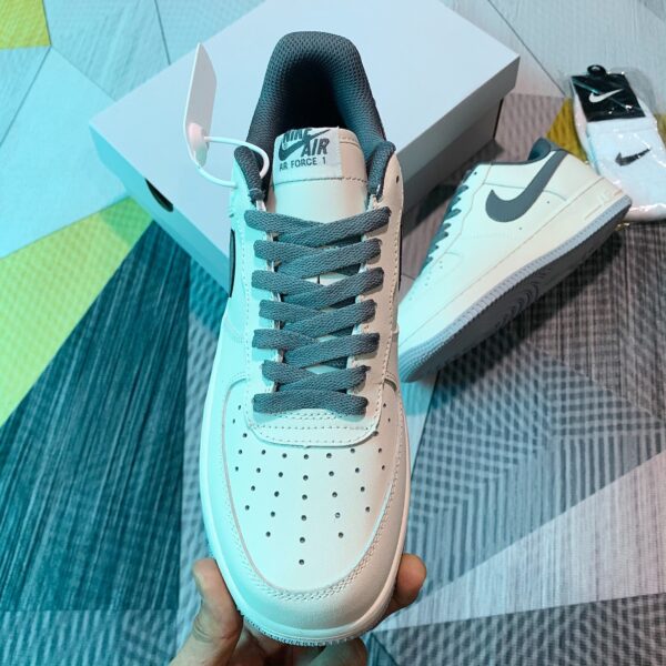 Giày Air Force 1 Cream Swoosh Grey