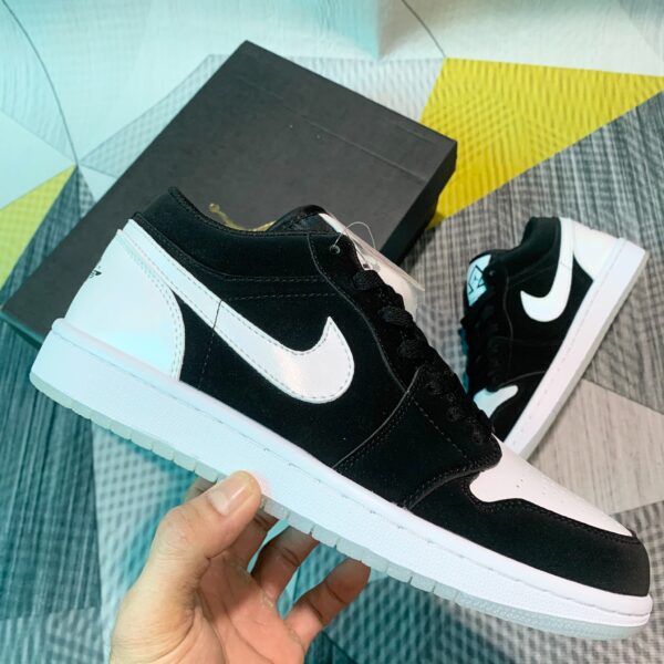 Giày Jordan 1 Low Black White Diamond